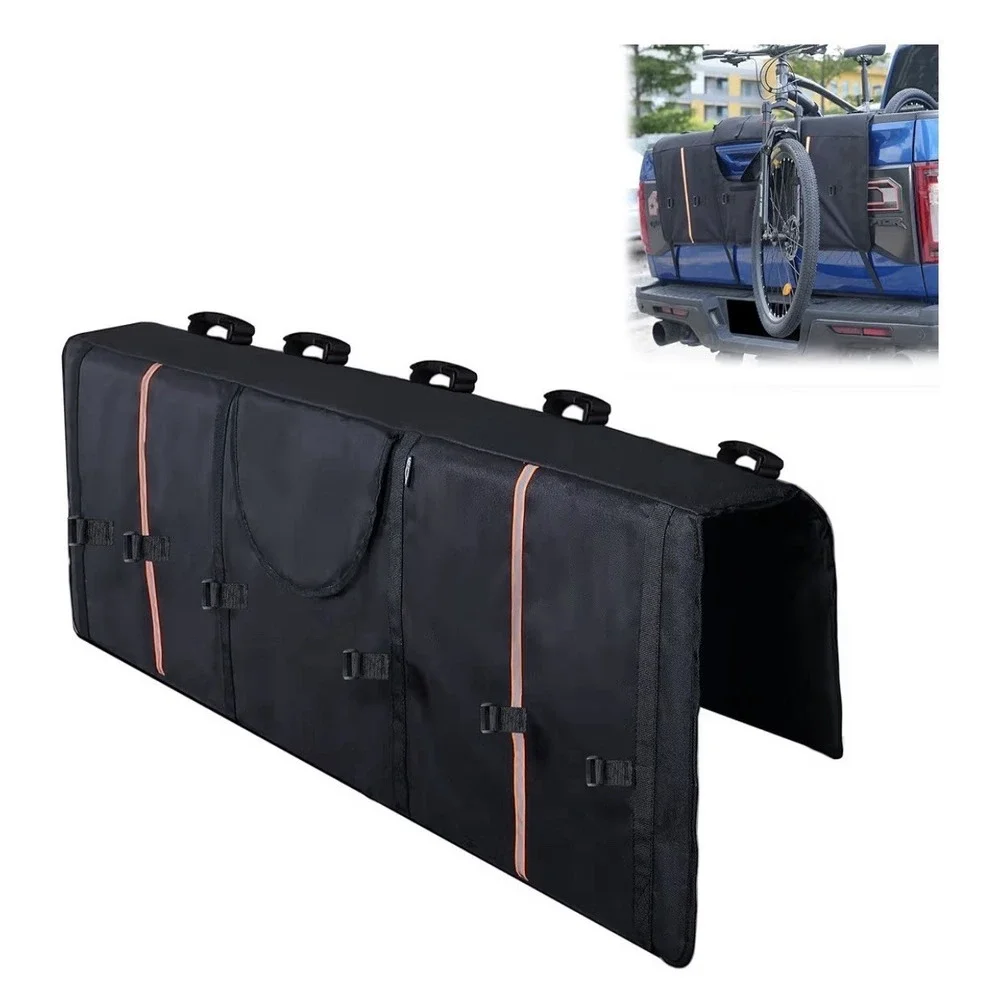 Amooca Tailgate Waterproof Pad For 5 Mountain Bikes And Tool Pockets 52